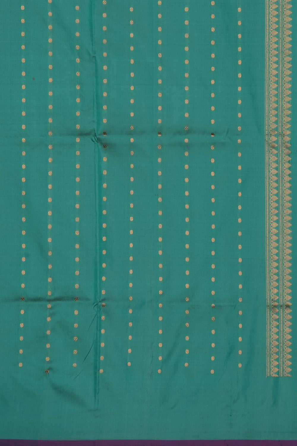 Image of Sea-Green Banarasi Silk Saree