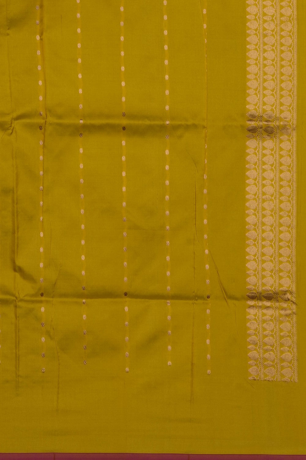 Image of Yellow Banarasi Silk Saree