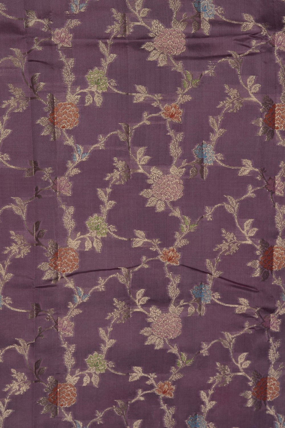 Image of Mauve-Purple Banarasi Chiniya Silk Saree