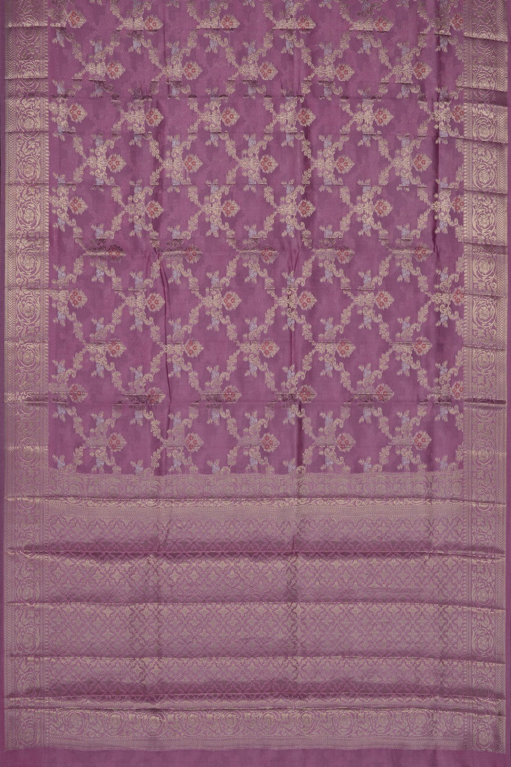 Image of Mauve Banarasi Chiniya Silk Saree