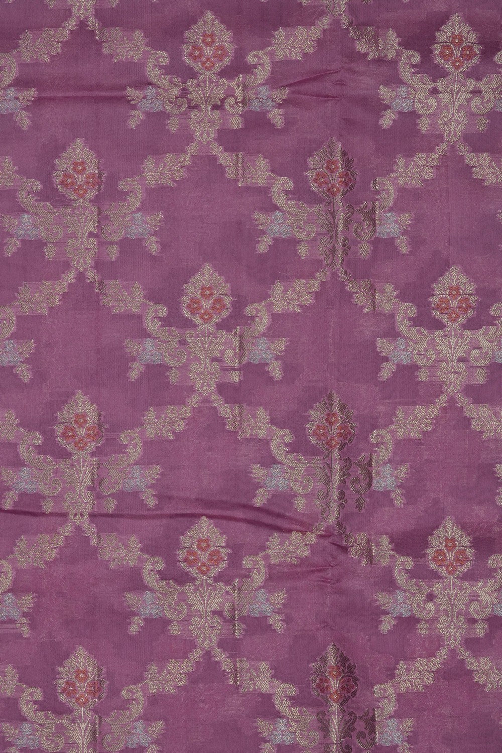 Image of Mauve Banarasi Chiniya Silk Saree