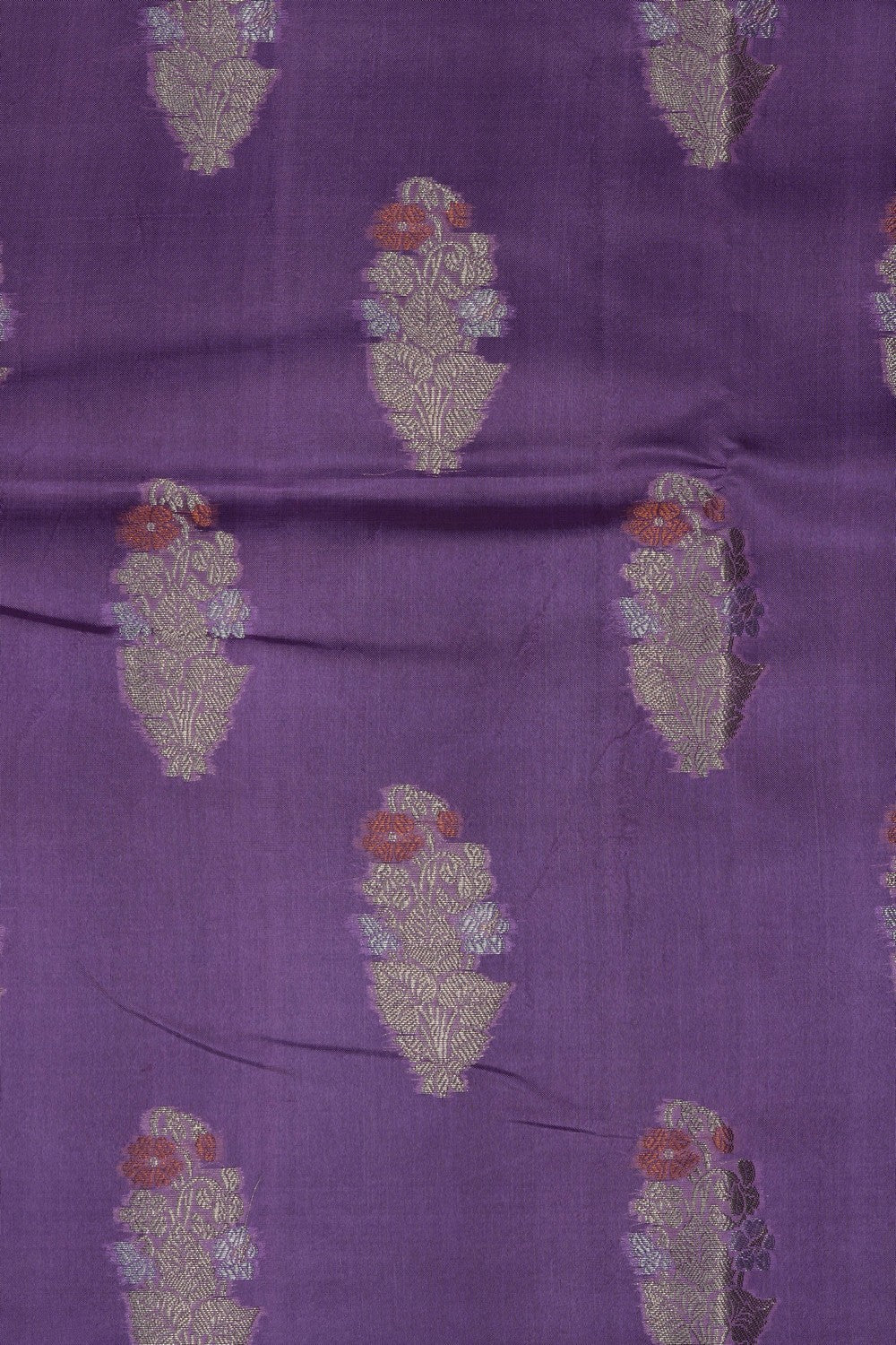 Image of Mauve Purple Banarasi Chiniya Silk Saree