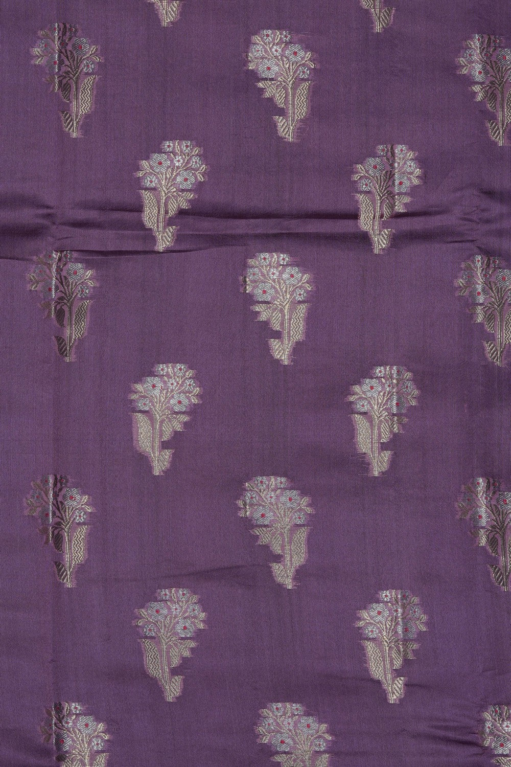 Image of Mauve Purple Banarasi Chiniya Silk Saree