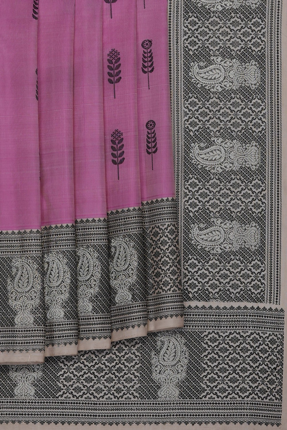 Image of A Pink Gadwal Silk Saree