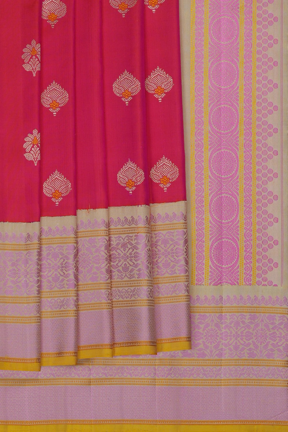 Image of A Pretty Pink Gadwal Silk Saree