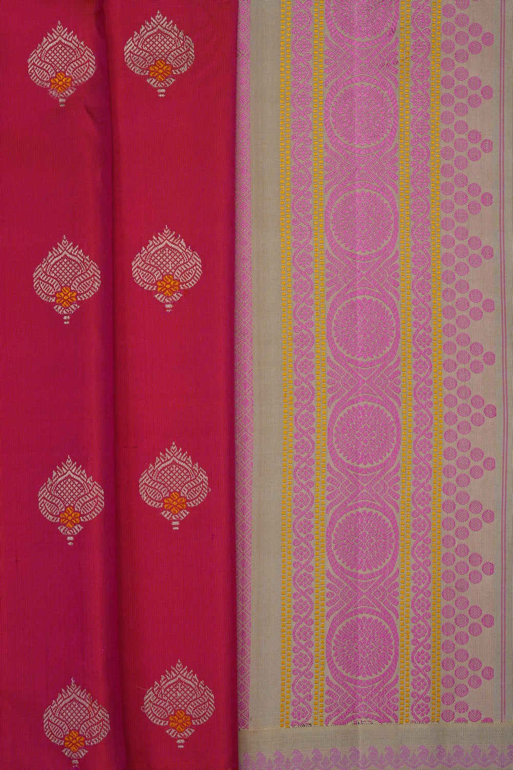 Image of A Pretty Pink Gadwal Silk Saree