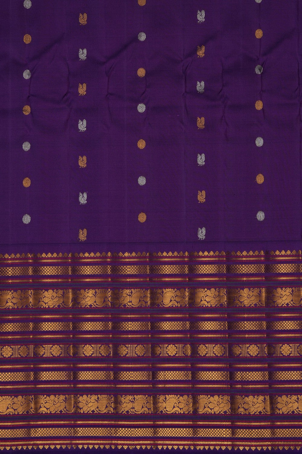 Image of Gadwal Silk Mustard Saree