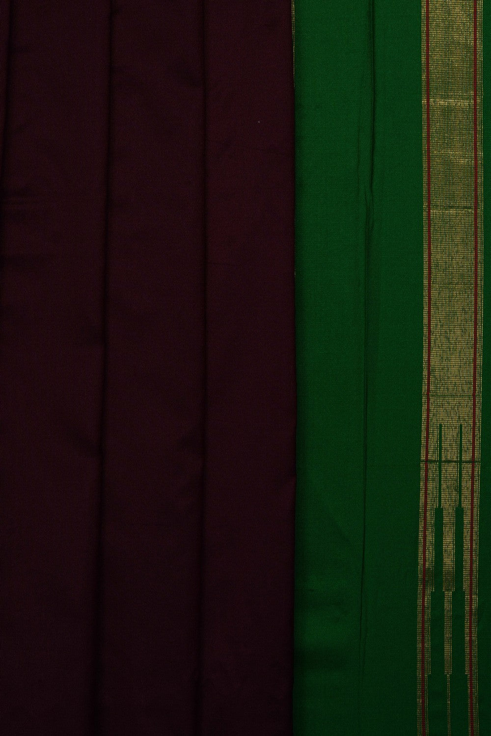Image of Brown Narayanpet Silk Saree
