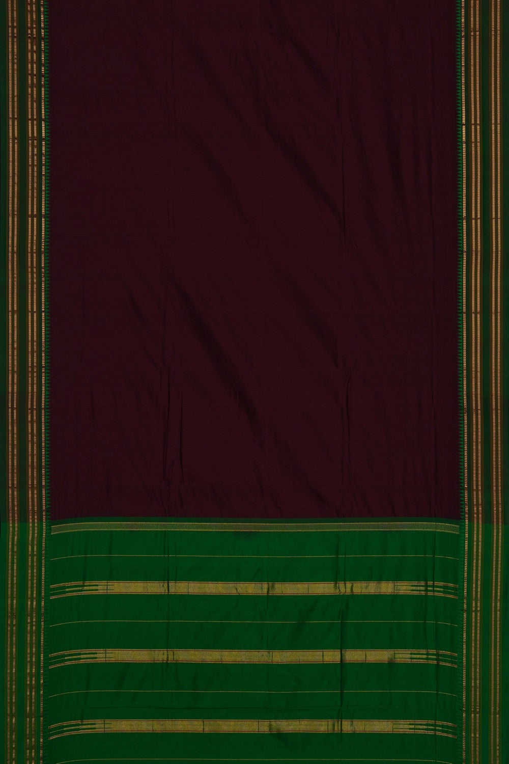 Image of Brown Narayanpet Silk Saree