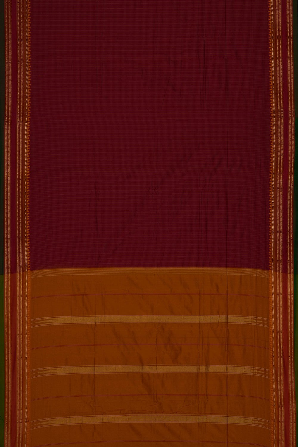Image of Red Narayanpet Silk Saree