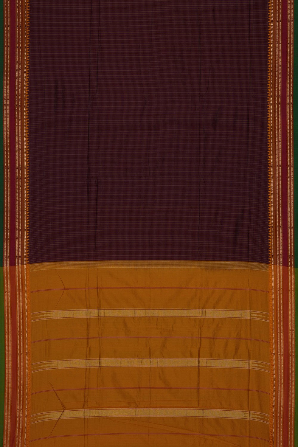 Image of Brown Narayanpet Silk Saree