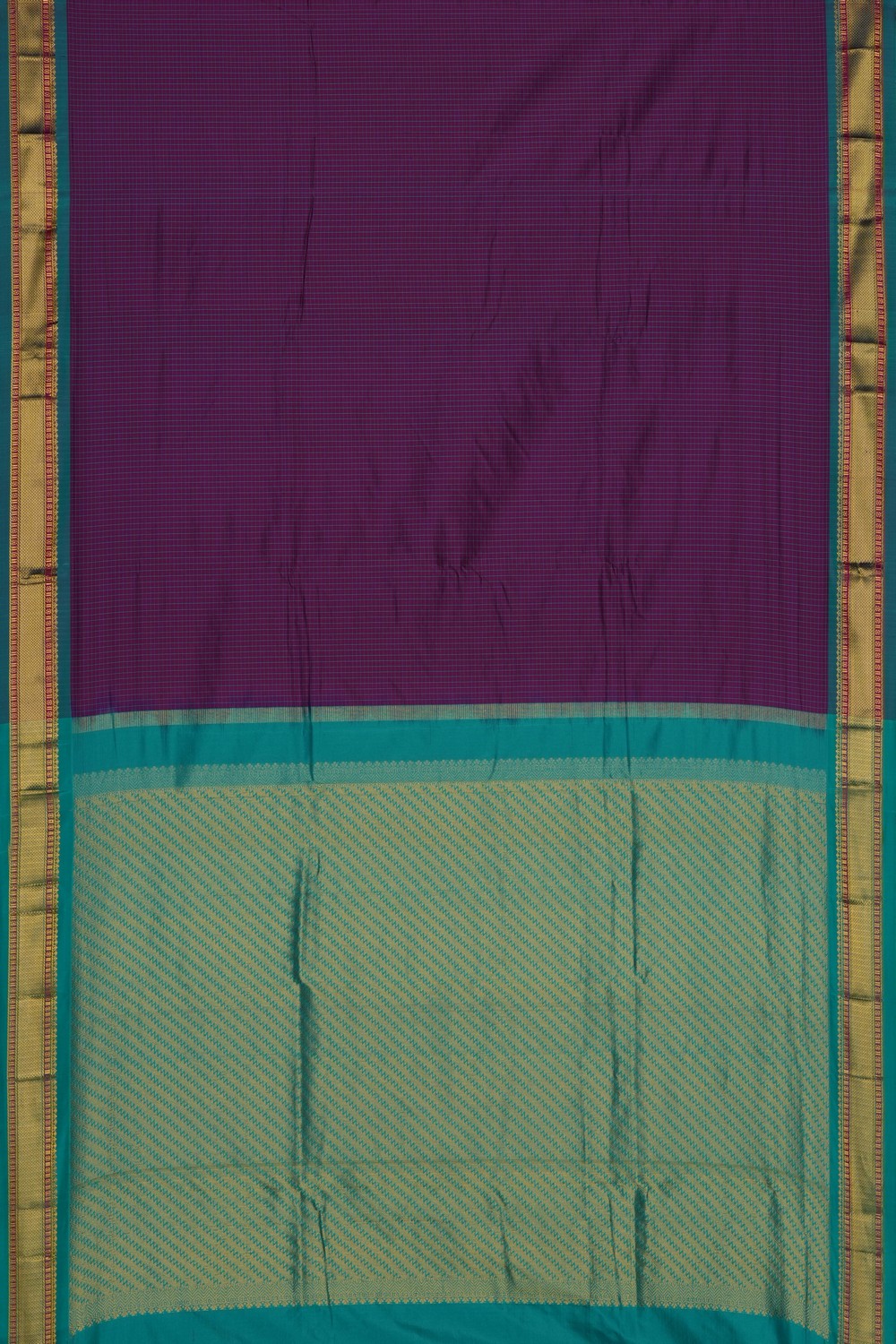 Image of Purple Narayanpet Silk Saree