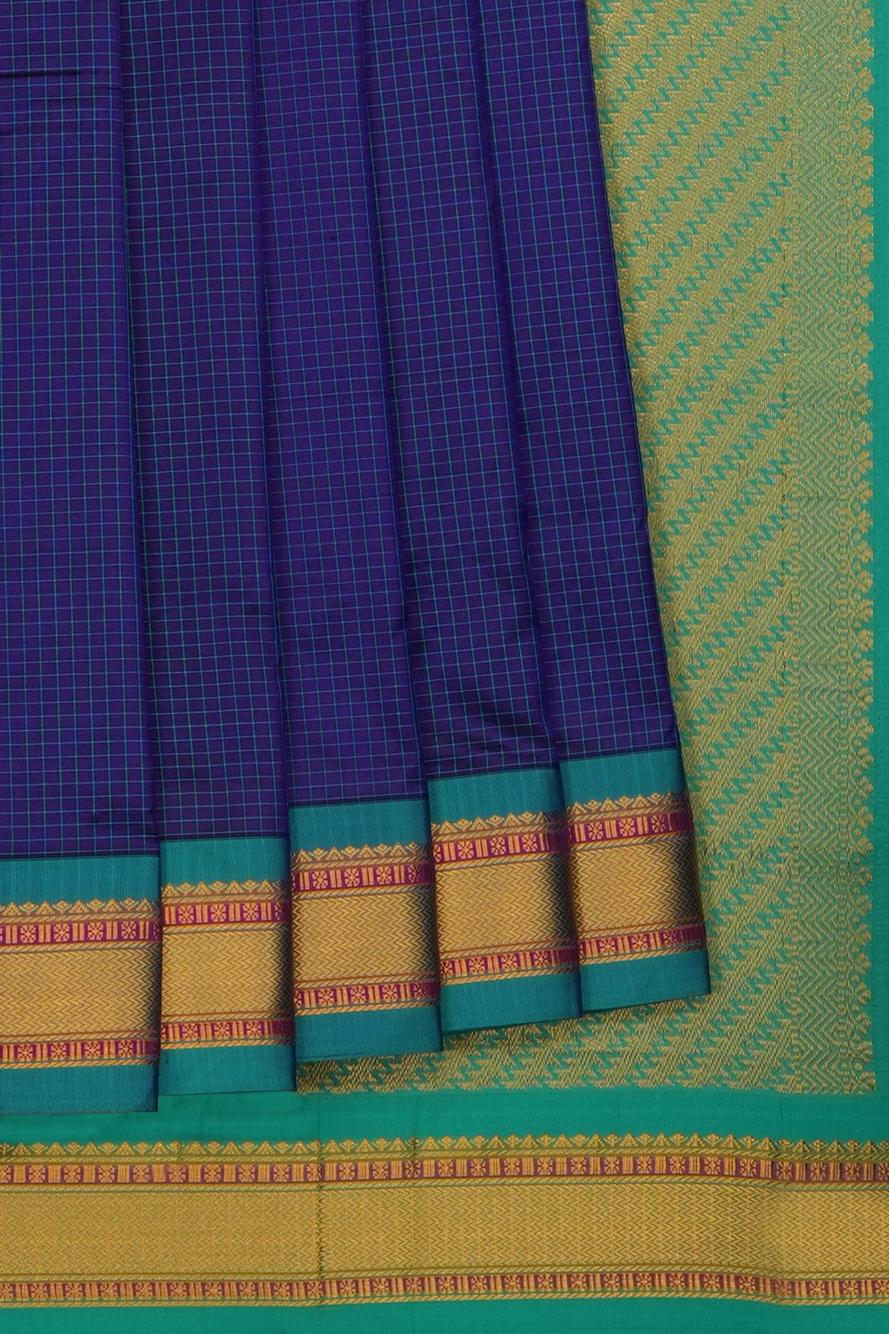 Image of Purple Narayanpet Silk Saree