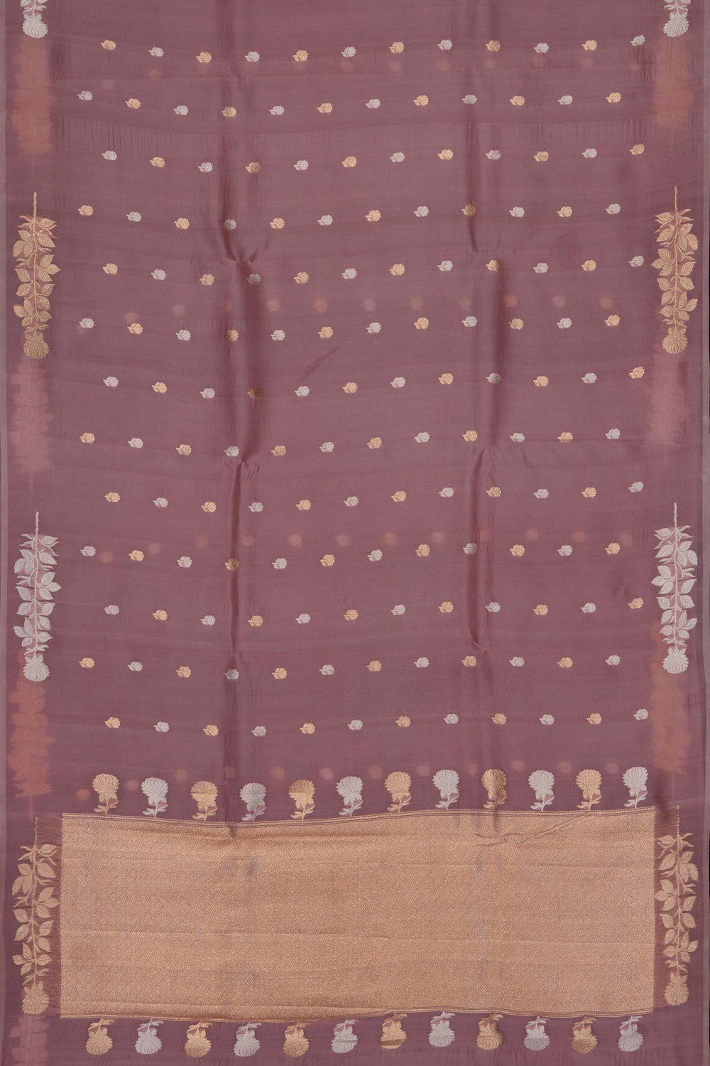 Image of Pink Banarasi Kora Saree