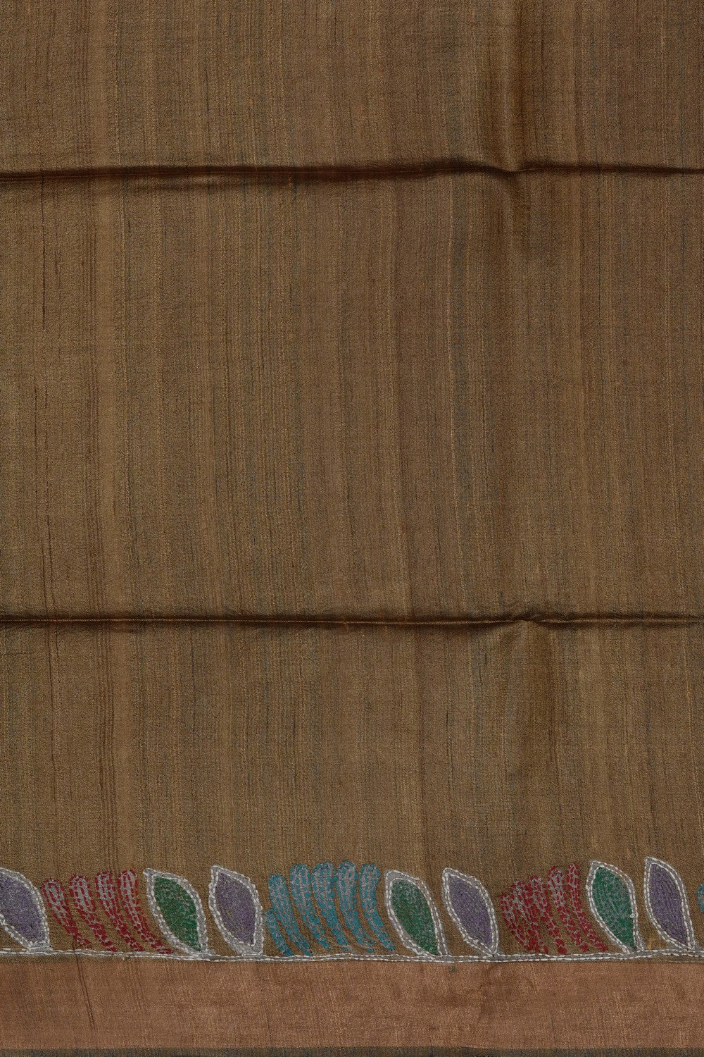 Image of Brown Tussar Silk Saree
