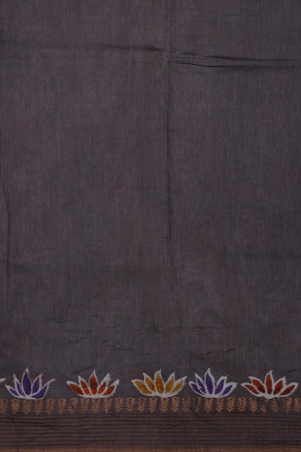 Image of Off-White Desi Tussar Silk Saree