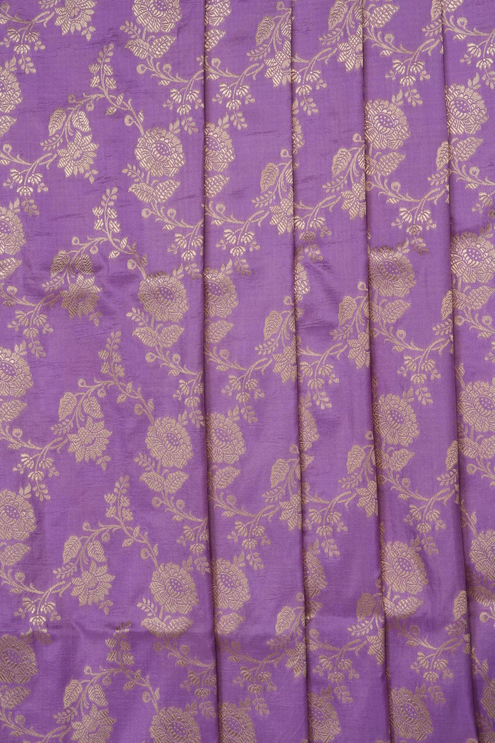 Image of Purple Banarasi Brocade Silk Saree