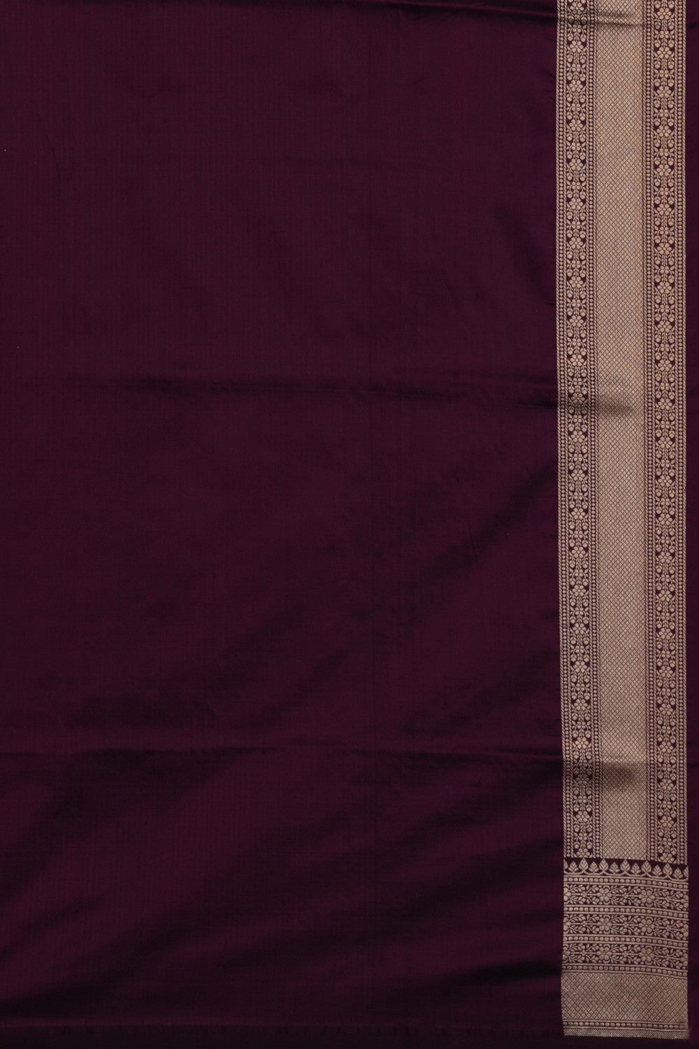 Image of Violet Banarasi Brocade Silk Saree