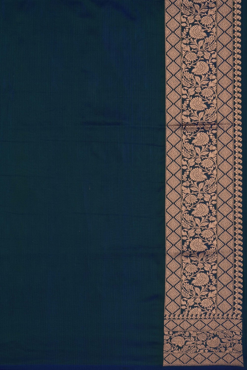 Image of Blue Banarasi Brocade Silk Saree