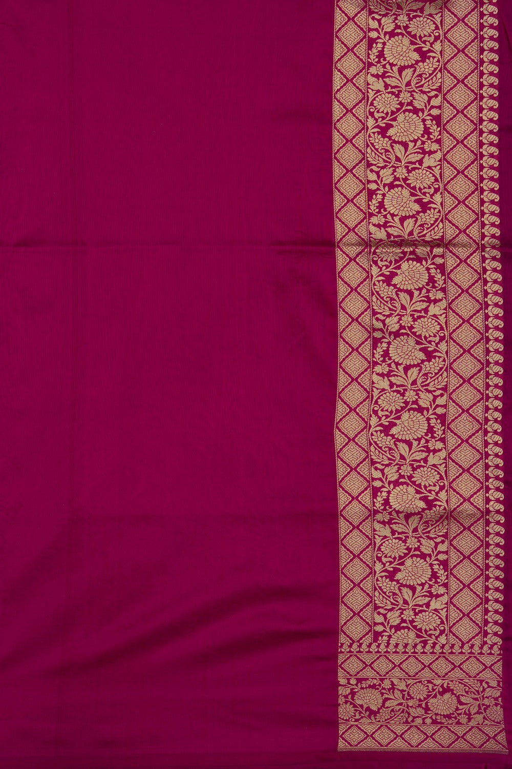 Image of Rose Pink Banarasi Brocade Silk Saree