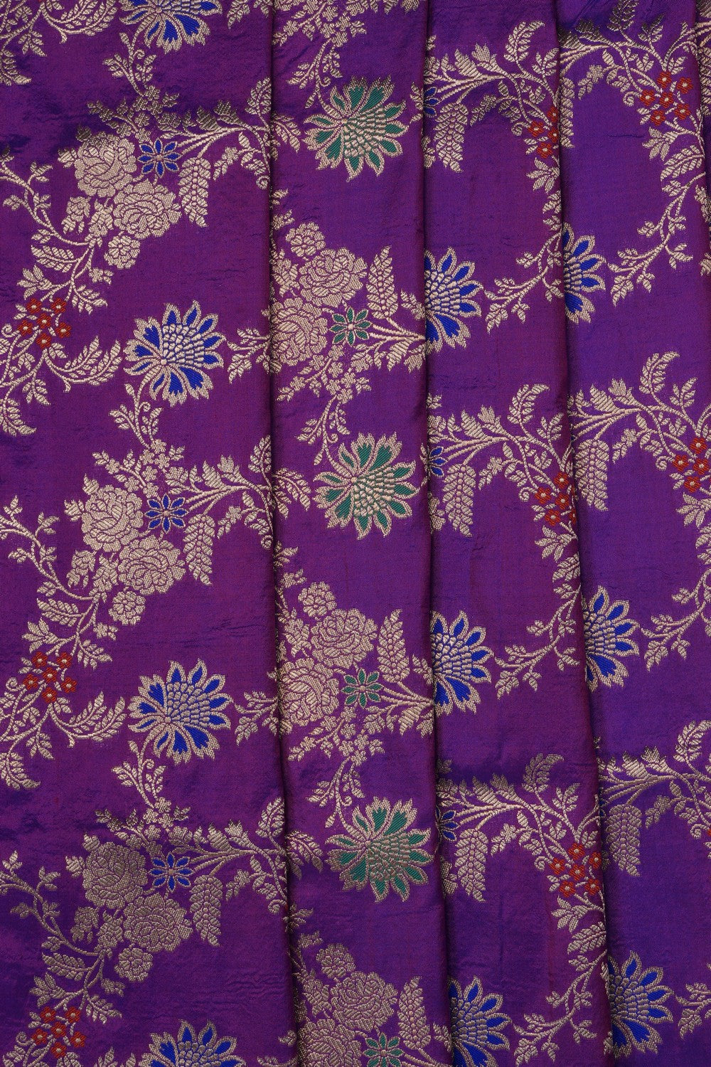 Image of Orchid-Purple Banarasi Brocade Silk Saree