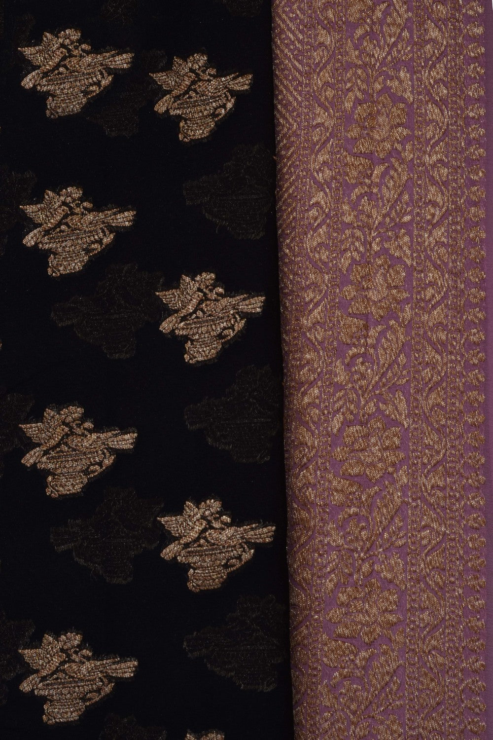 Image of Black Banarasi Georgette Saree