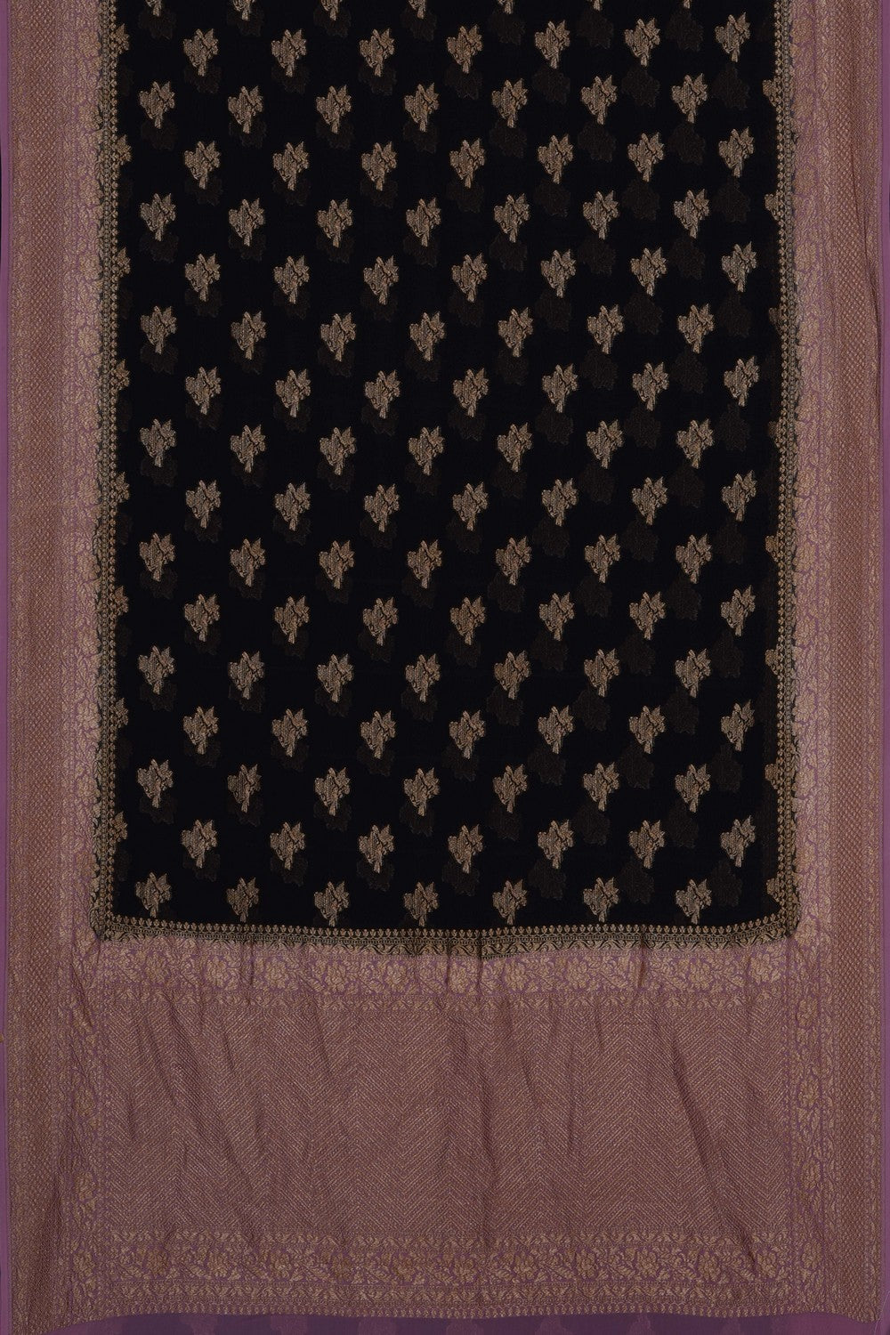 Image of Black Banarasi Georgette Saree