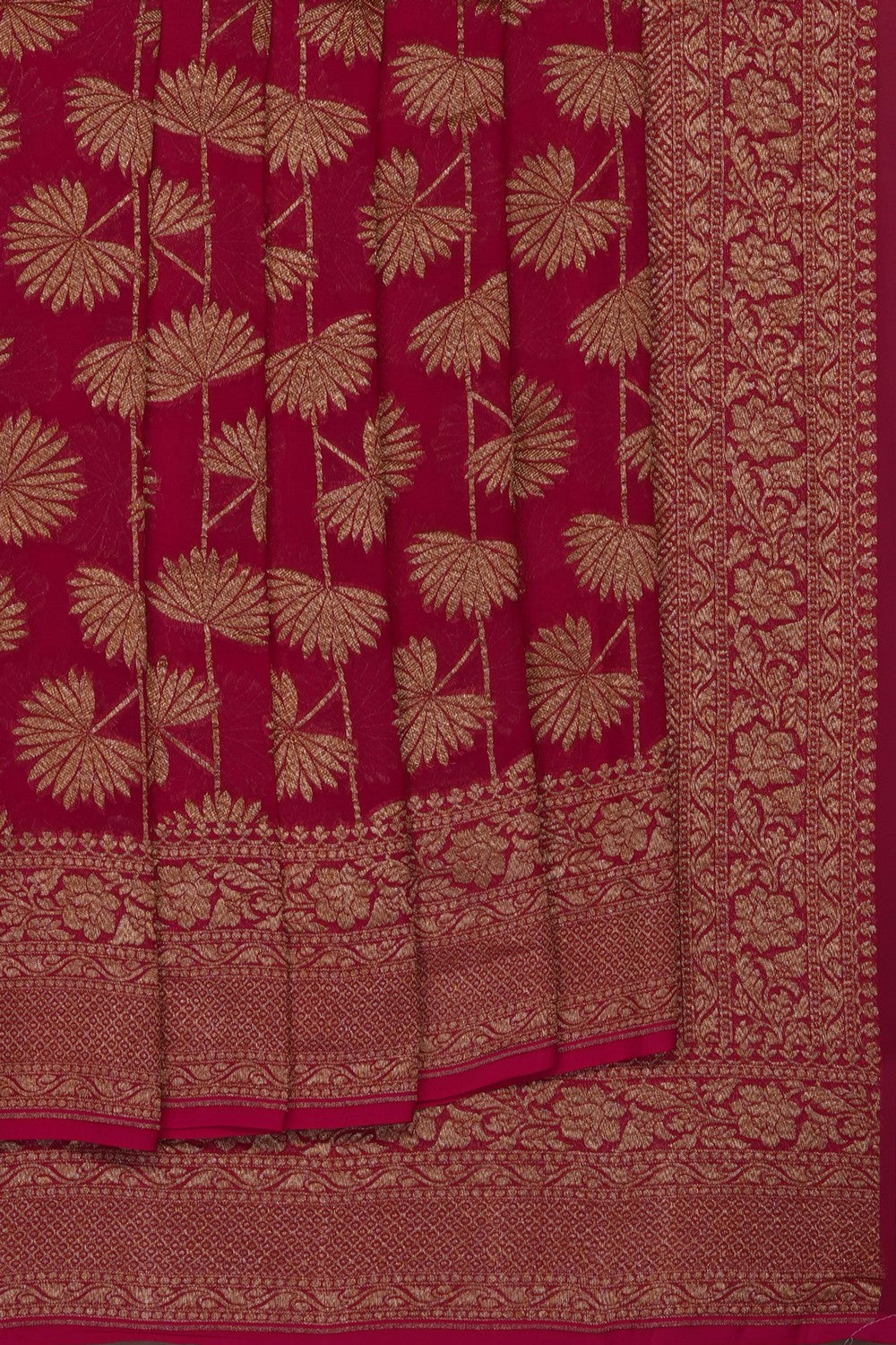Image of Rose Pink Banarasi Georgette Saree