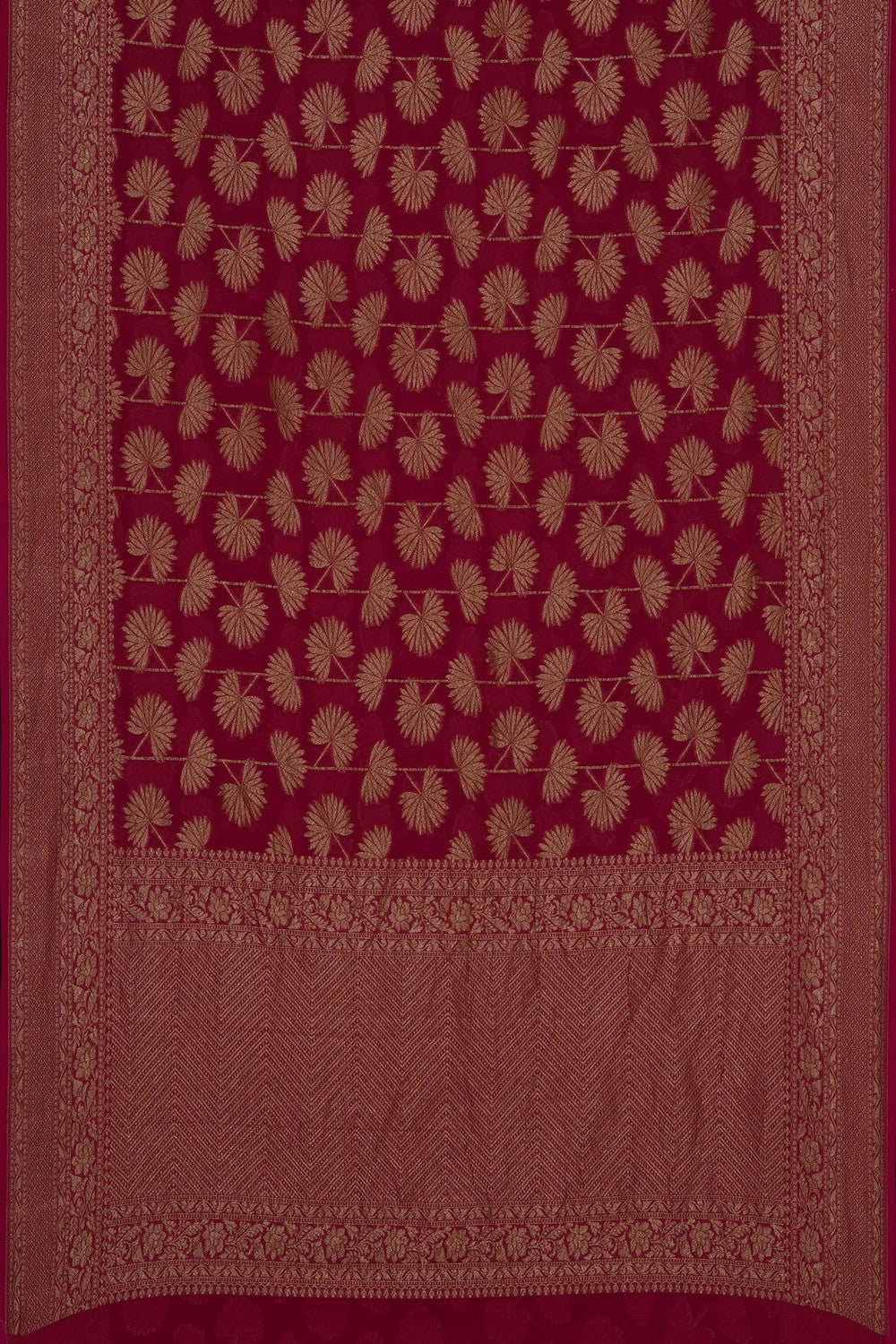 Image of Rose Pink Banarasi Georgette Saree