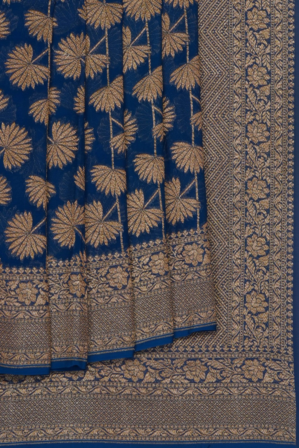 Image of Blue Banarasi Georgette Saree