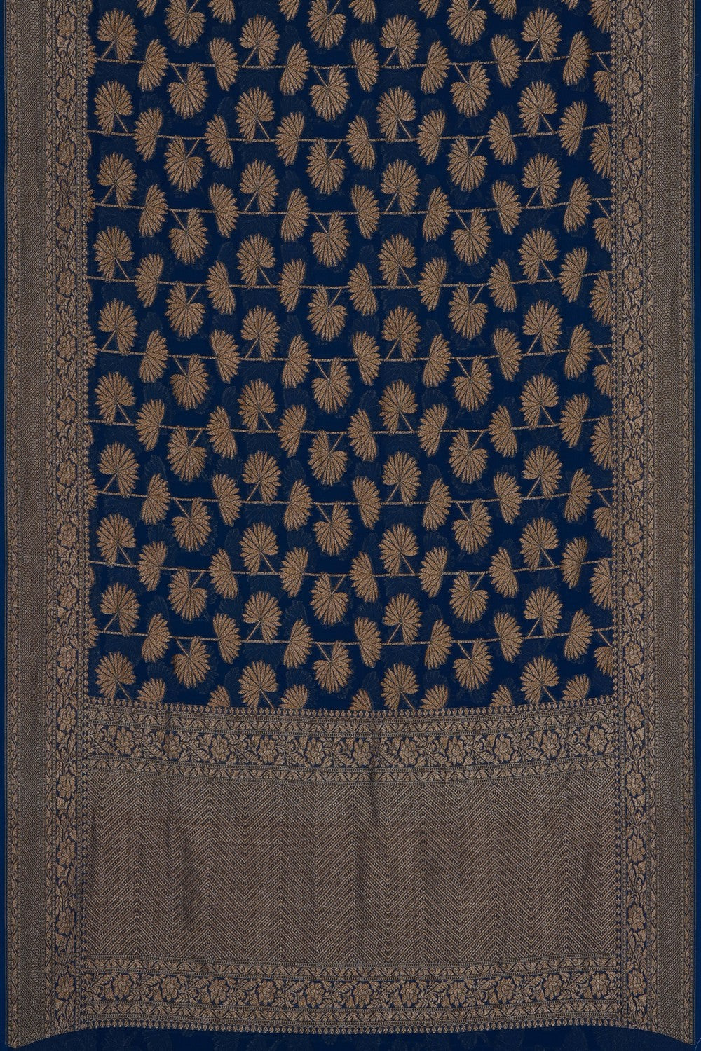 Image of Blue Banarasi Georgette Saree