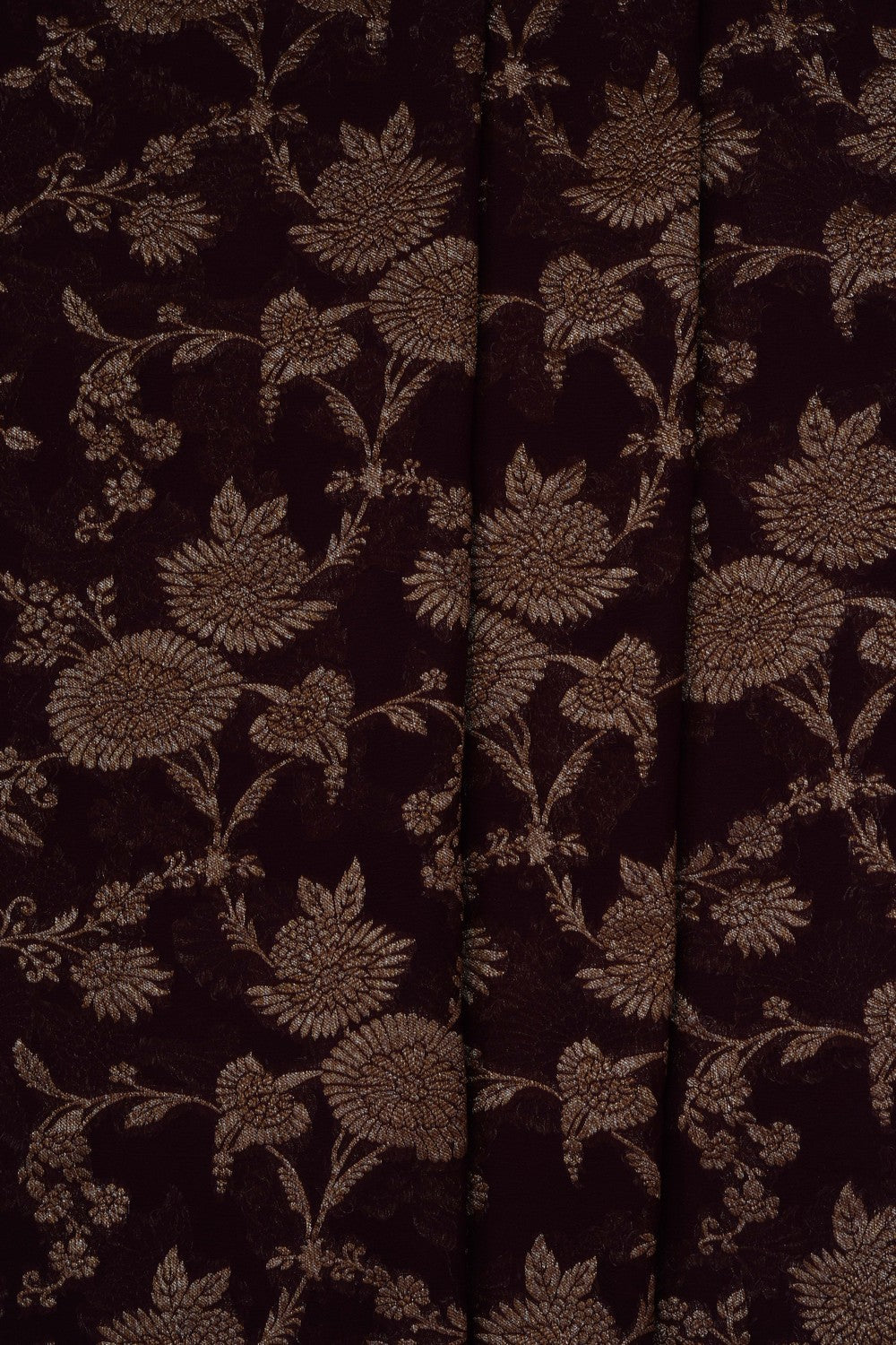 Image of Brown Banarasi Georgette Saree