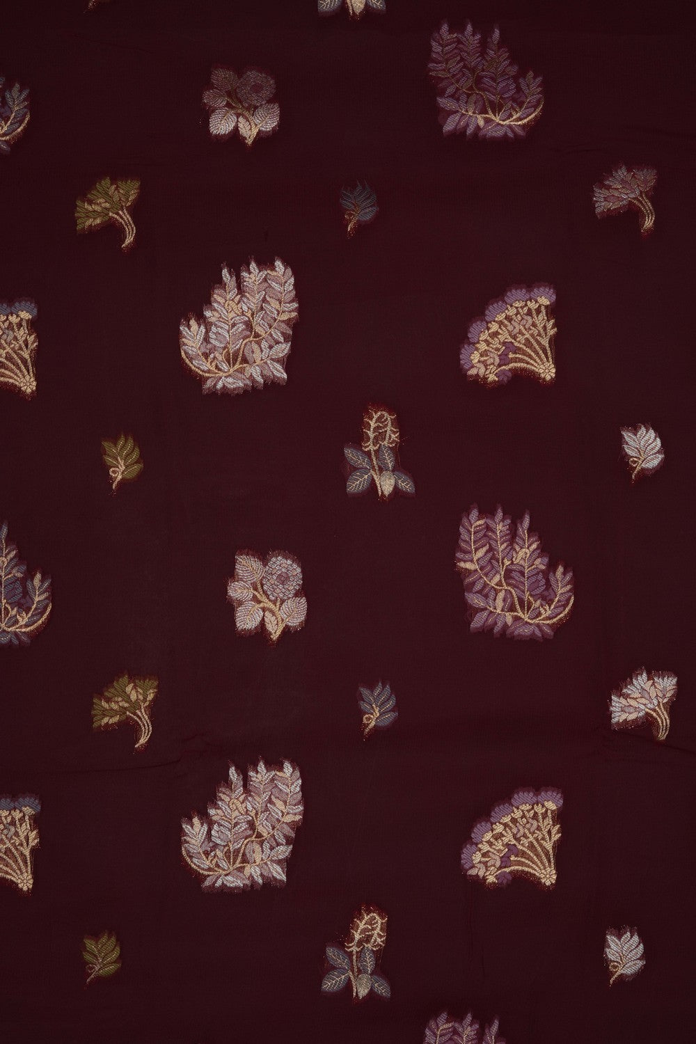 Image of Brown Banarasi Georgette Saree