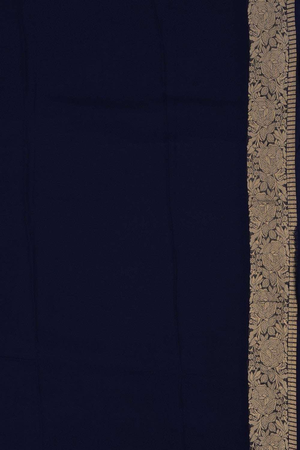 Image of Navy Blue Banarasi Georgette Saree