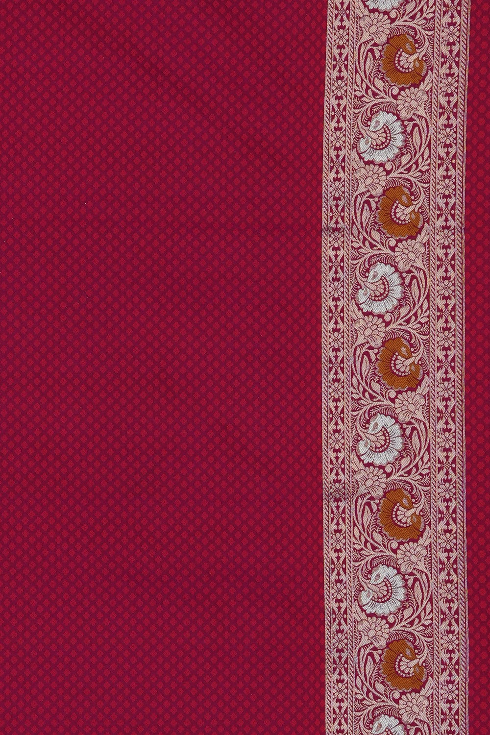Image of Pink Banarasi Brocade Silk Saree