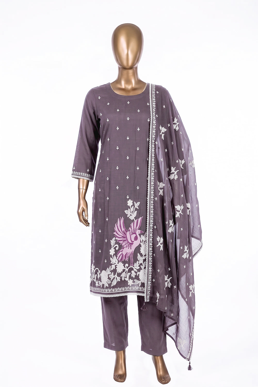 Image of Embroidery Unstitched Suit Set Fabric (3 Pcs Set)