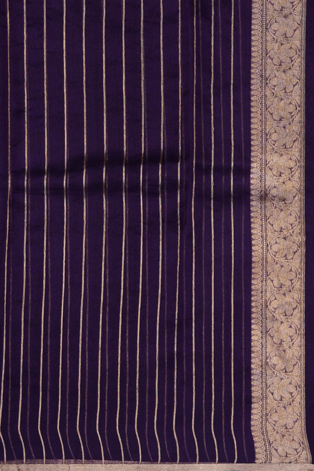 Image of Purple Banarasi Kora Saree