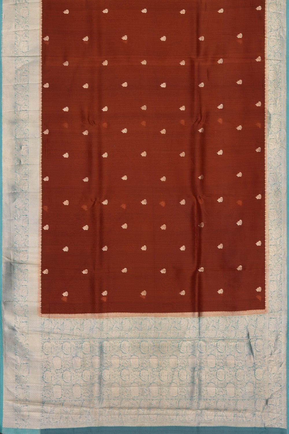 Image of Orange Banarasi Kora Saree