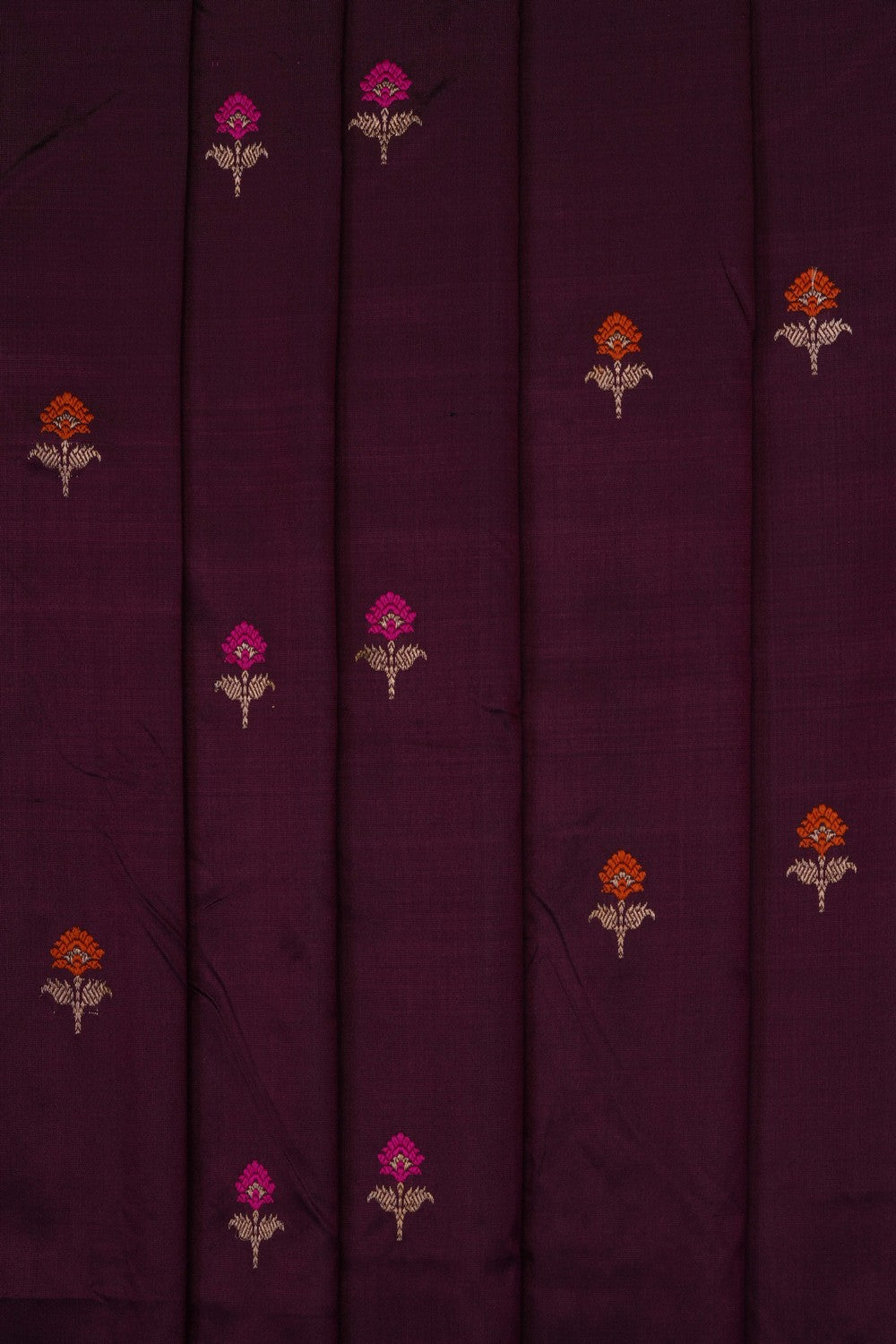 Image of Violet Banarasi Katan Silk Saree
