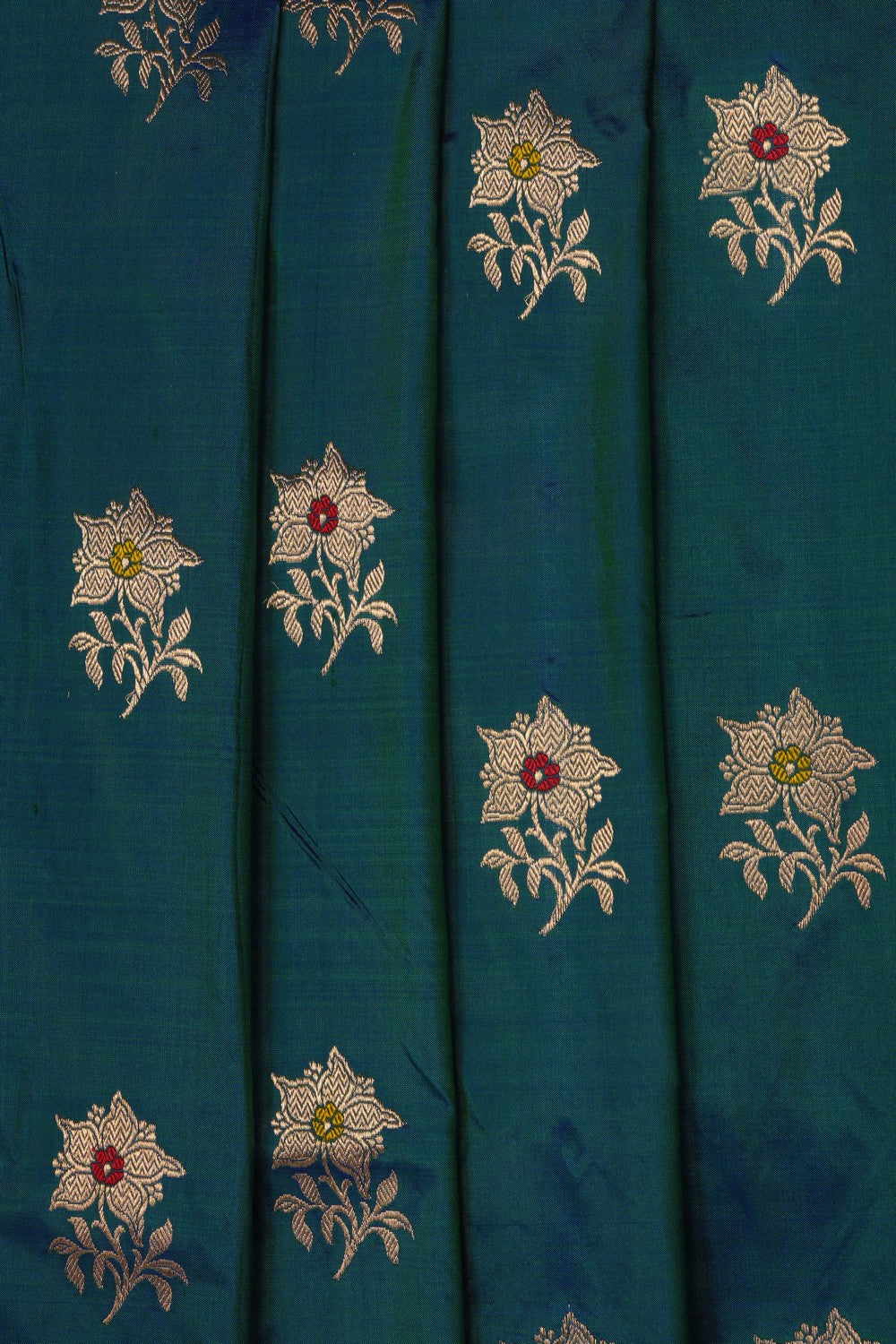 Image of Blue Banarasi Katan Silk Saree