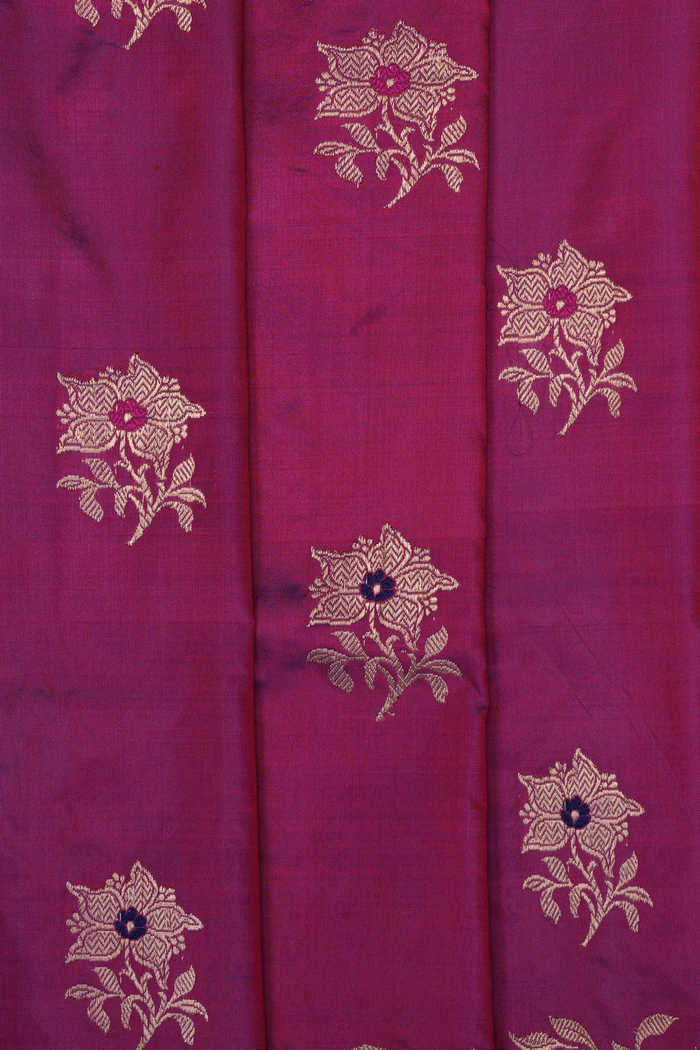 Image of Violet Banarasi Katan Silk Saree