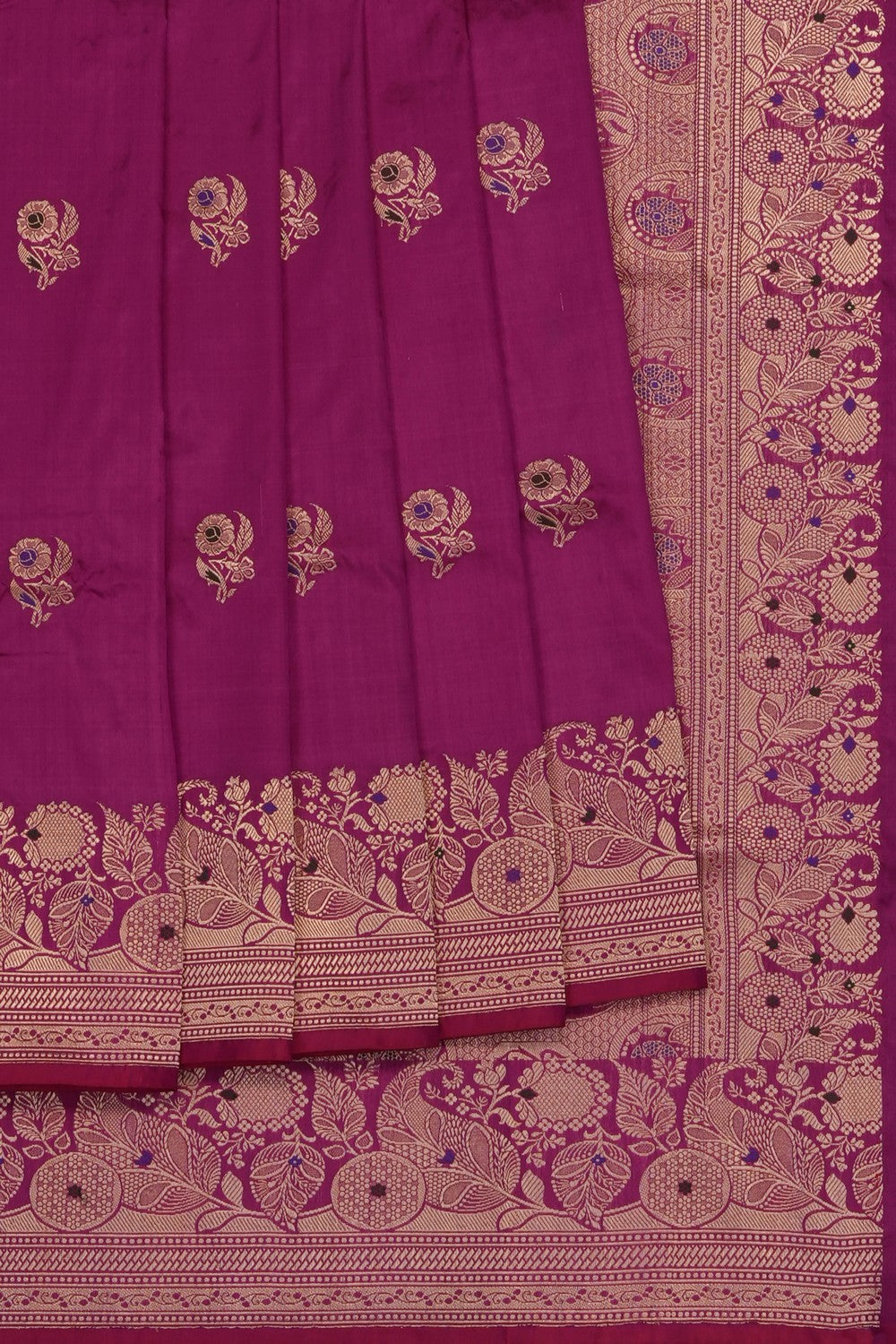 Image of Pink Banarasi Katan Silk Saree