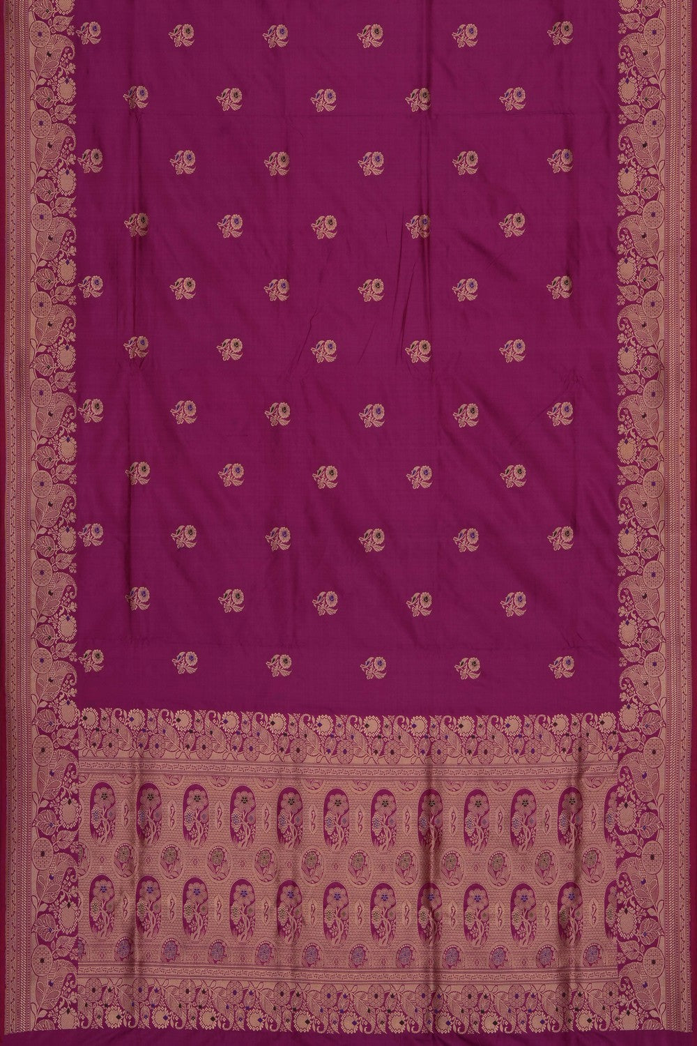 Image of Pink Banarasi Katan Silk Saree