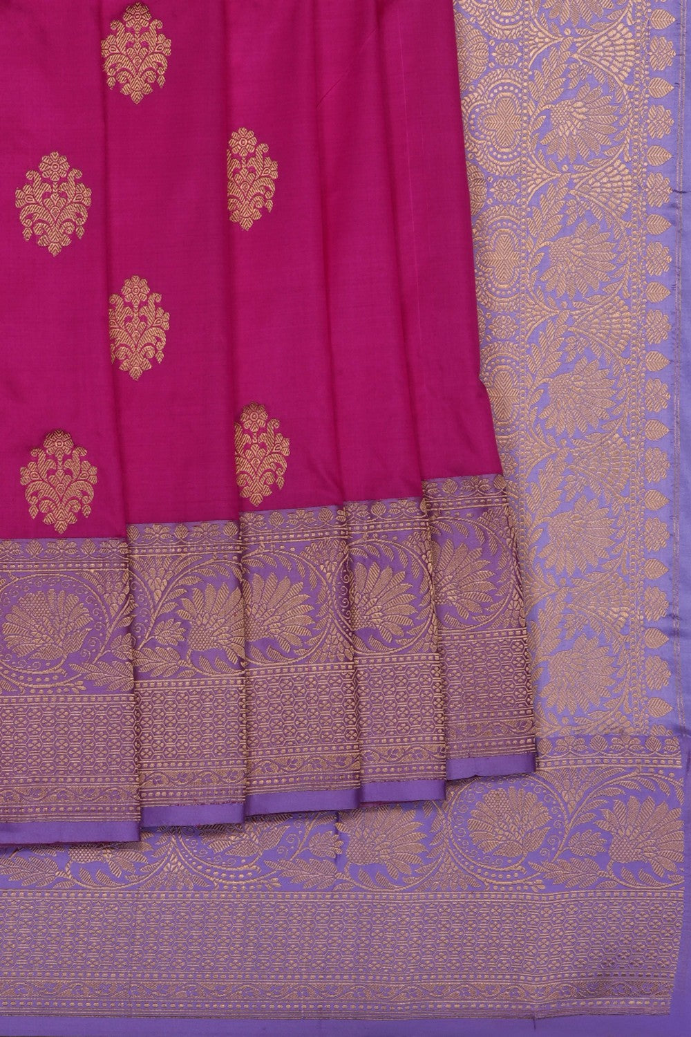 Image of Pink Banarasi Katan Silk Saree