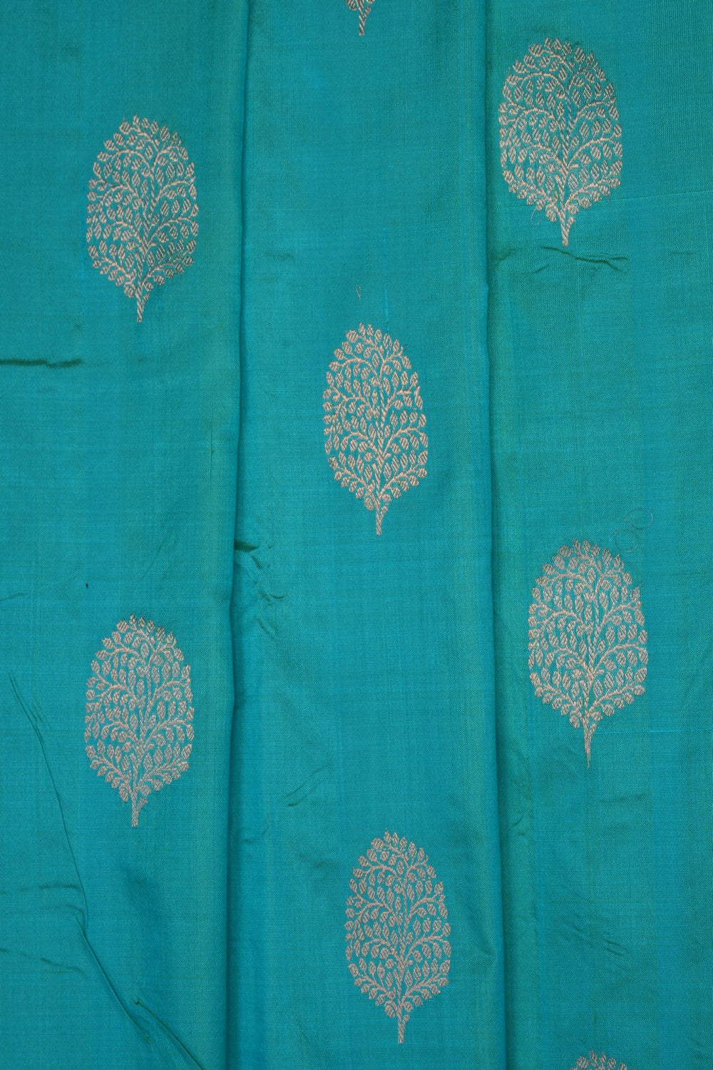Image of Sea Green Banarasi Katan Silk Saree