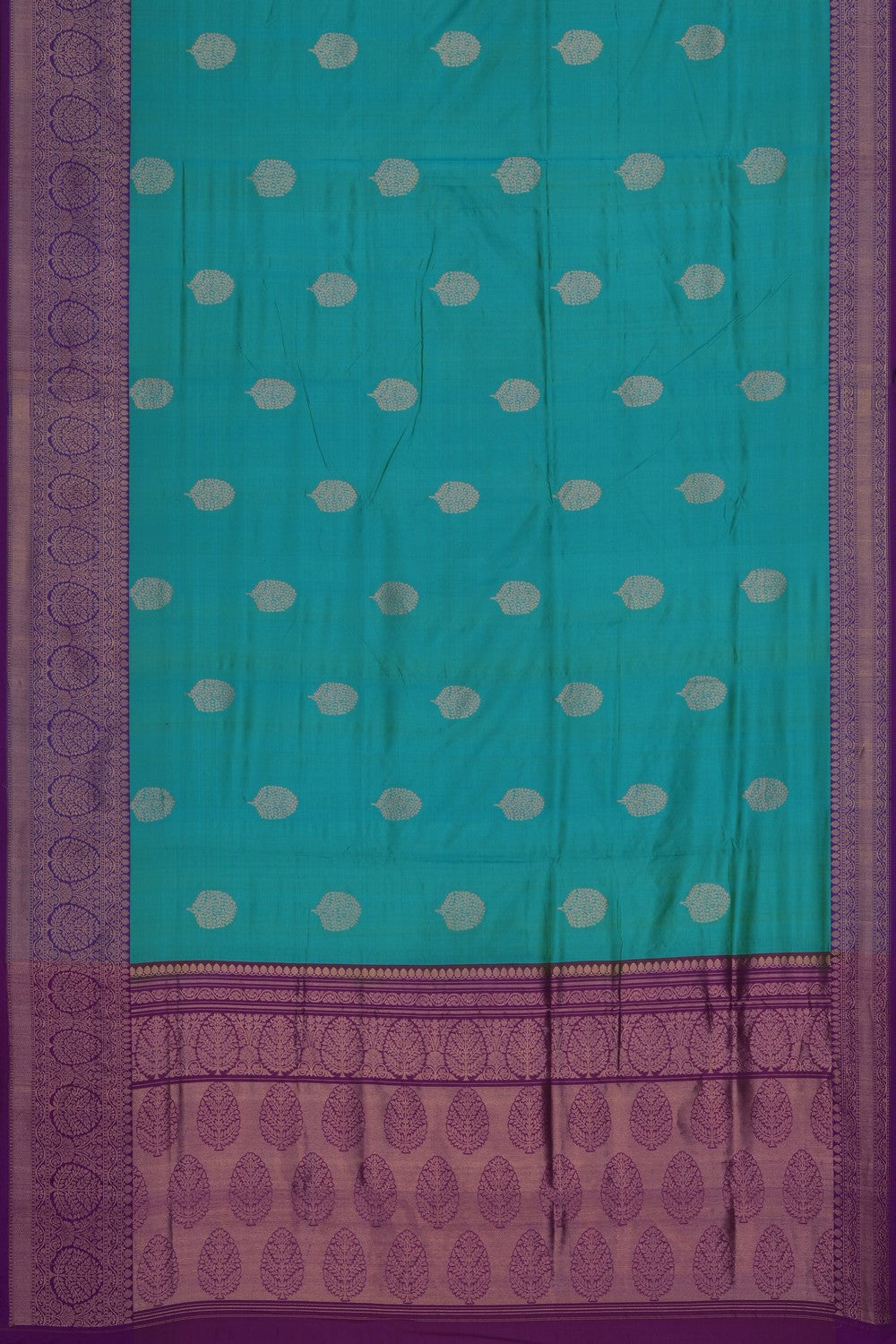 Image of Sea Green Banarasi Katan Silk Saree