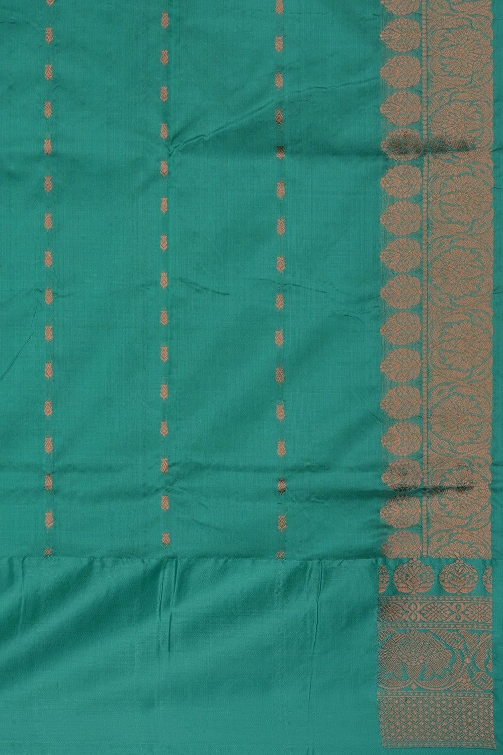 Image of Bottle-Green Banarasi Katan Silk Saree