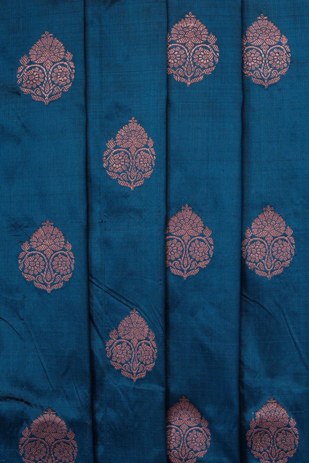 Image of Teal Green Banarasi Katan Silk Saree
