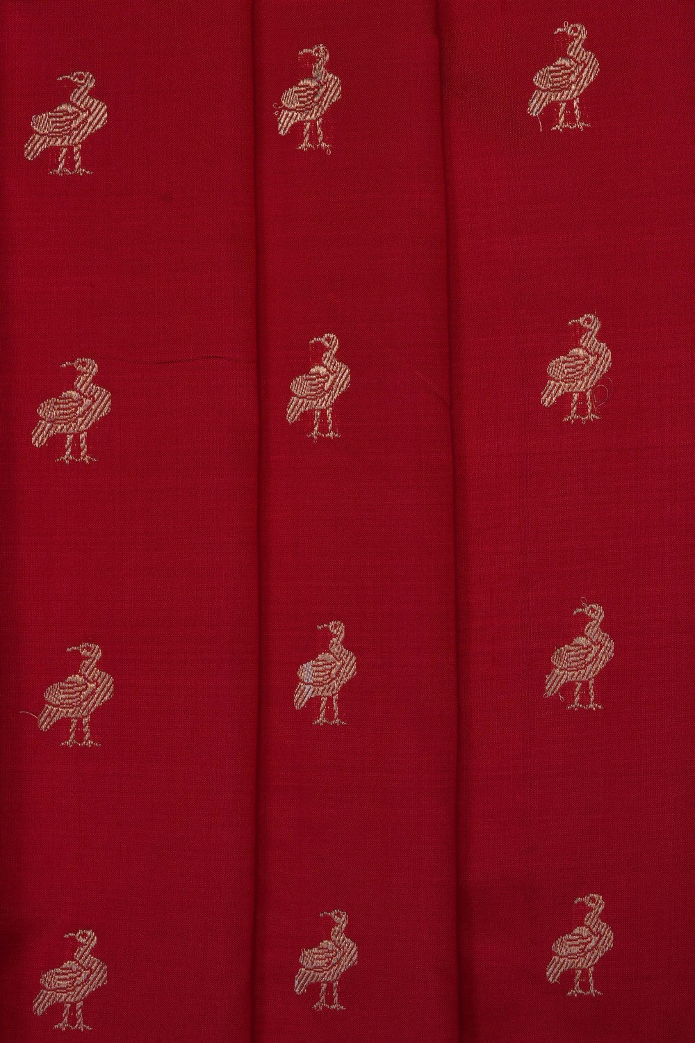 Image of Red Banarasi Katan Silk Saree