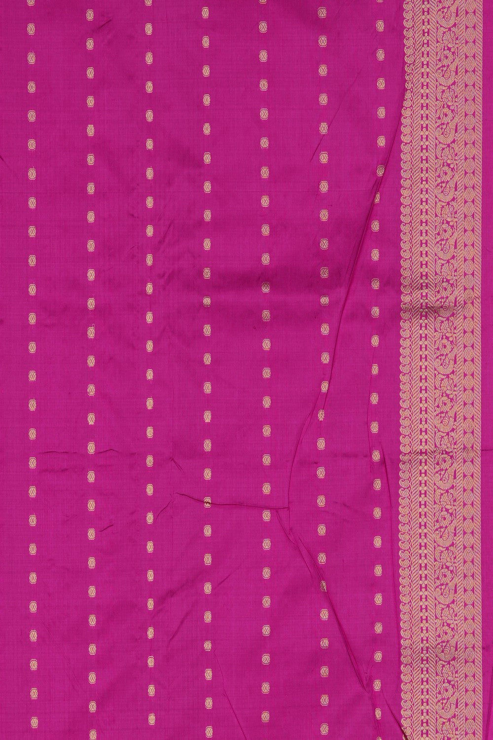 Image of Fenugreen Yellow Banarasi Katan Silk Saree